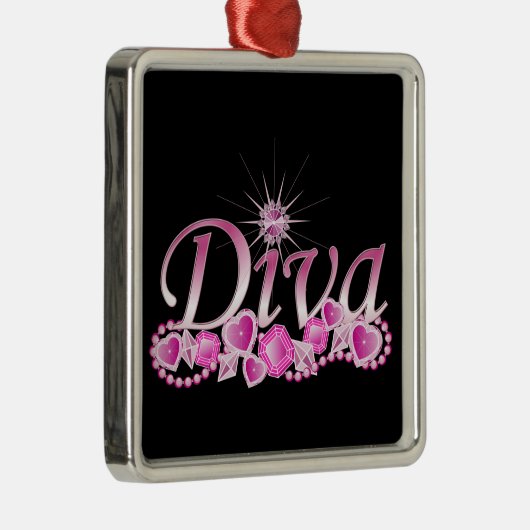 Diva Bling Ornament Aus Metall (Rechts)