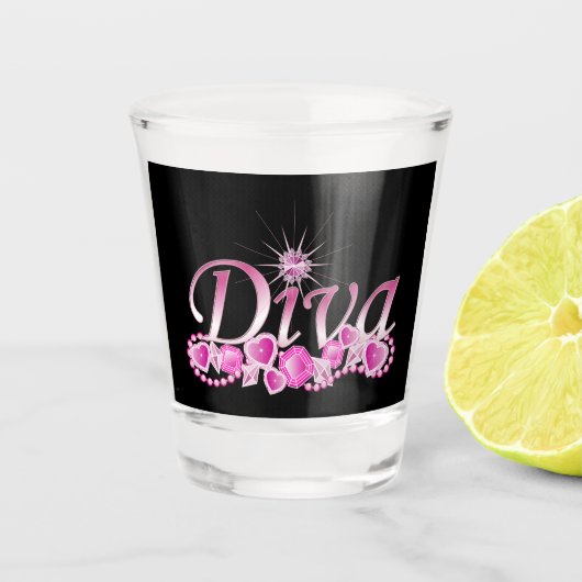 Diva Bling Schnapsglas (Vorderseite)