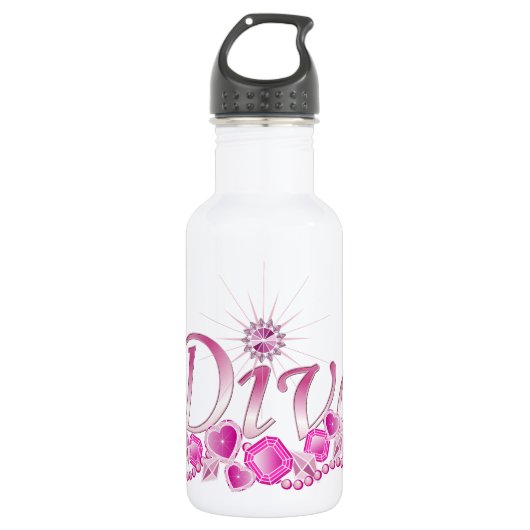 Diva Bling Trinkflasche (Vorderseite)