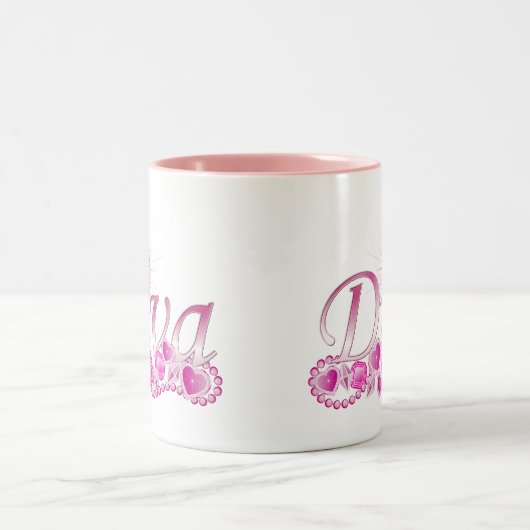 Diva Bling Zweifarbige Tasse (Mittel)