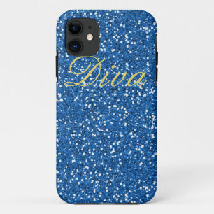 Diva Blue Imitats Glitzer Case-Mate iPhone Hülle
