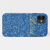 Diva Blue Imitats Glitzer Case-Mate iPhone Hülle (Rückseite (Horizontal))