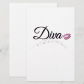 Diva Briefpapier (Vorne/Hinten)