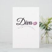 Diva Briefpapier (Stehend Vorderseite)