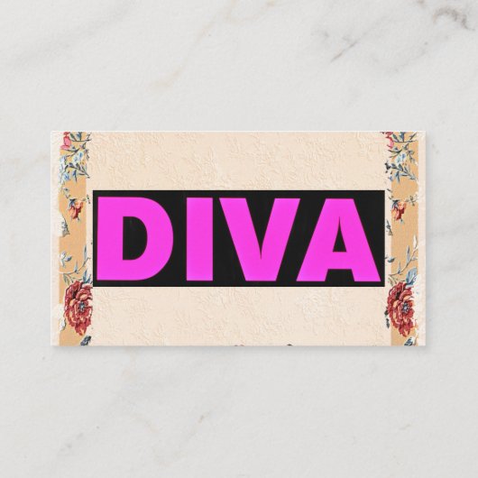 Diva Business Card Visitenkarte (Rückseite)