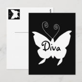 Diva Butterfly I Postkarte (Vorne/Hinten)