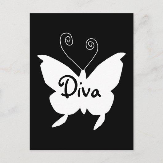 Diva Butterfly I Postkarte (Vorderseite)