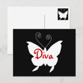 Diva Butterfly I Postkarte (Vorne/Hinten)