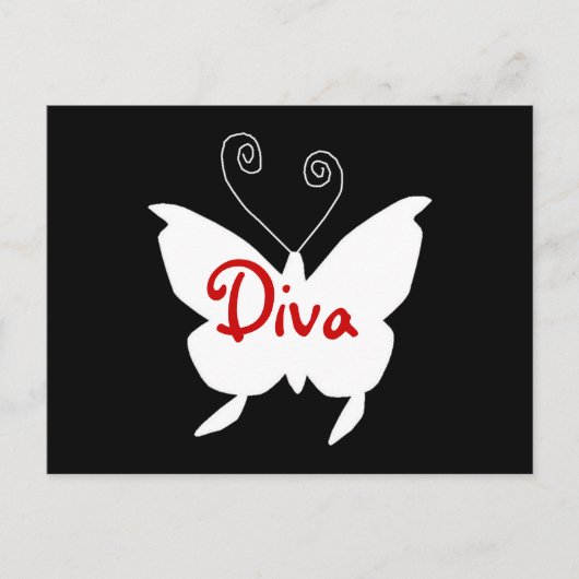 Diva Butterfly I Postkarte (Vorderseite)