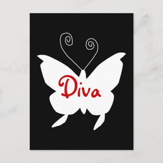 Diva Butterfly I Postkarte (Vorderseite)