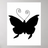 Diva Butterfly in Black Poster (Vorne)