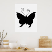 Diva Butterfly in Black Poster (Küche)