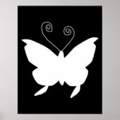 Diva Butterfly in weiß Poster (Vorne)