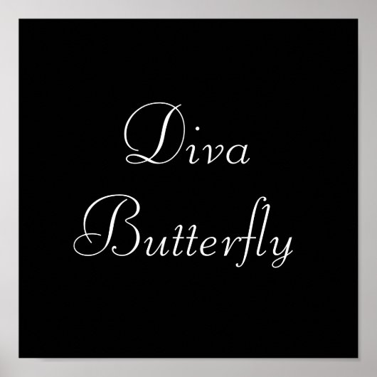 Diva Butterfly Poster (Vorne)