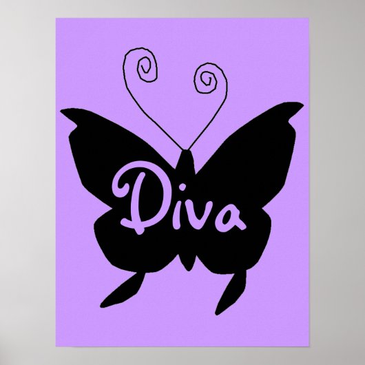 Diva Butterfly Poster (Vorne)