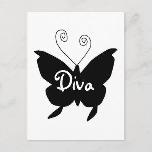 Diva Butterfly Postkarte