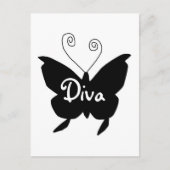 Diva Butterfly Postkarte (Vorderseite)