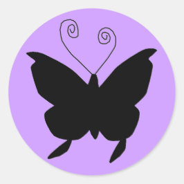 Diva Butterfly Runder Aufkleber
