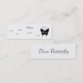 Diva Butterfly Visitenkarte - zerreißbar (Vorne/Hinten)