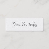 Diva Butterfly Visitenkarte - zerreißbar (Rückseite)