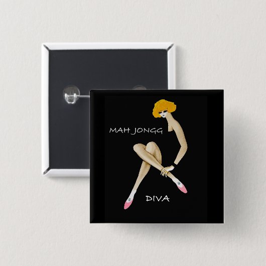 Diva-Button Milliamperestunde Jongg Button (Vorne & Hinten)