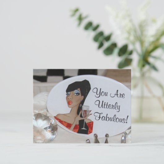 Diva Cake Picks Postkarte (Stehend Vorderseite)