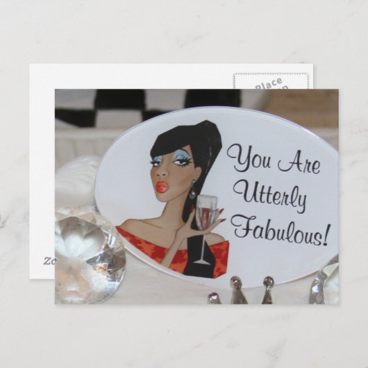 Diva Cake Picks Postkarte (Vorne/Hinten)