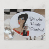 Diva Cake Picks Postkarte (Vorderseite)