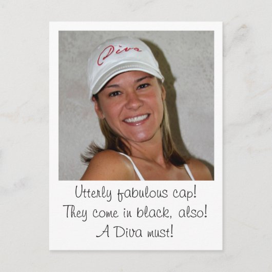 DIVA Caps unter www.zazzle.com/LadyDenise - Postkarte (Vorderseite)