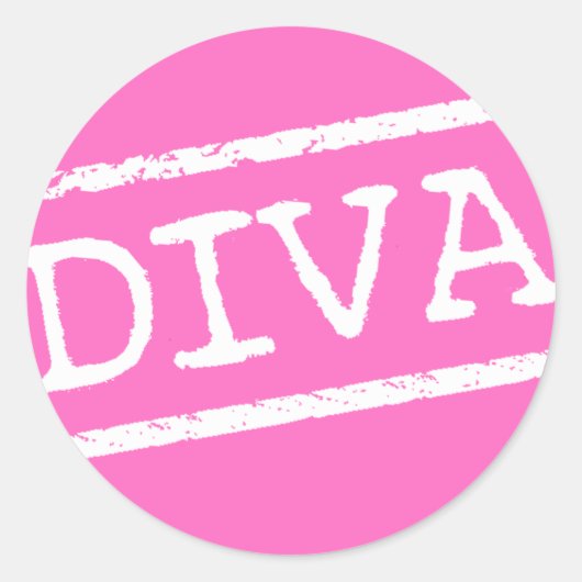 "DIVA" CLASSIC ROUND STICKER (Vorderseite)