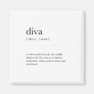 Diva Definition bedeutet Wörterbuch-Art-Dekoration Magnet