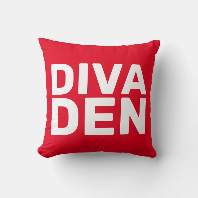 DIVA DEN RED THROW PILLOWS KISSEN (Vorderseite)