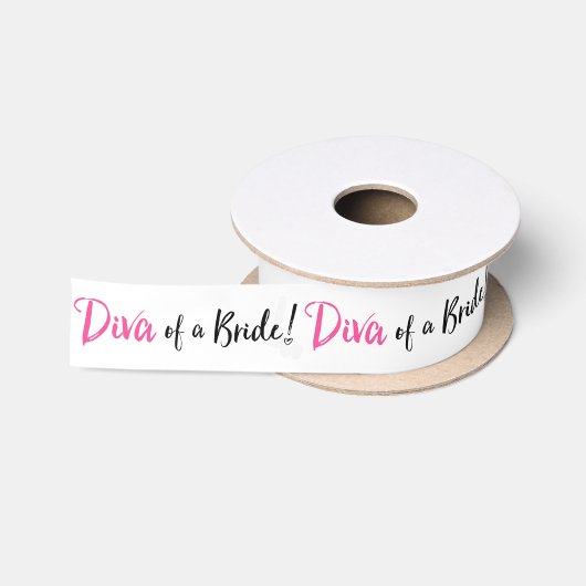 "Diva der Braut!" Satinband (Spule)