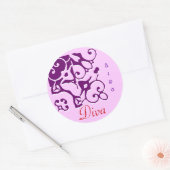Diva Designer Name Sticker (Umschlag)