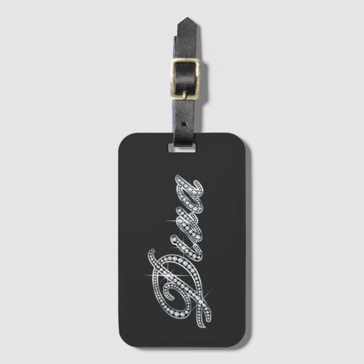 Diva "Diamond Bling"  Gepäckanhänger (Vorderseite Vertikal)