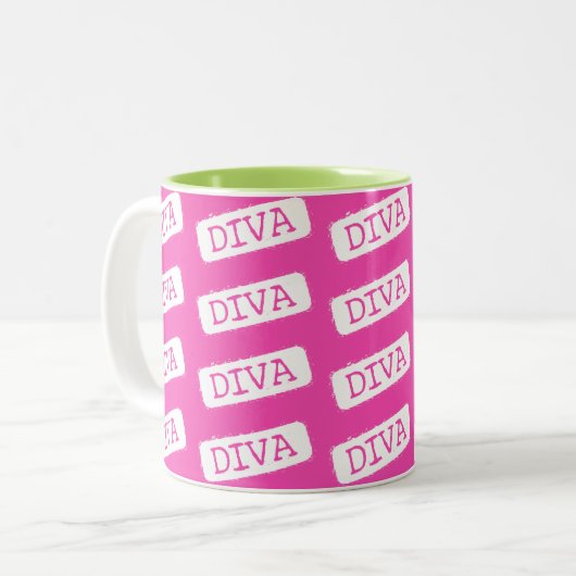 DIVA DIVA DIVA ZWEIFARBIGE TASSE (Vorderseite Links)