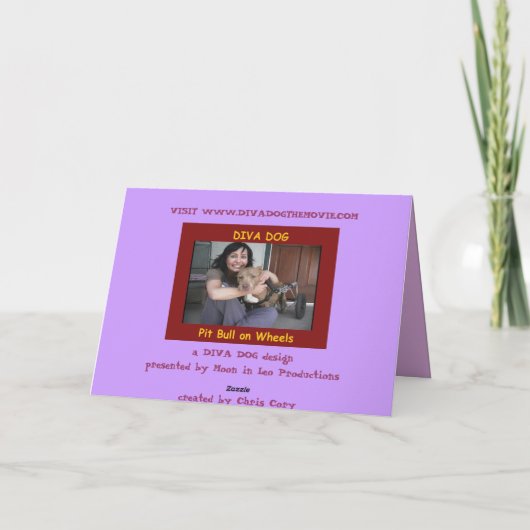 DIVA DOG "Feel better bald!" Grußkarte Karte (Rückseite)