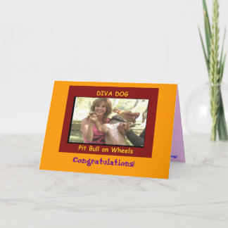 DIVA DOG "Glückwunsch!" Grußkarte Karte