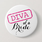 "DIVA" einer Braut Button (Vorderseite)