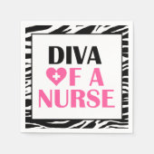 "DIVA einer Krankenschwester!" Serviette (Vorderseite)