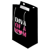 "DIVA EINER Mama" Kleine Geschenktüte (Vorderseite Schrägansicht)