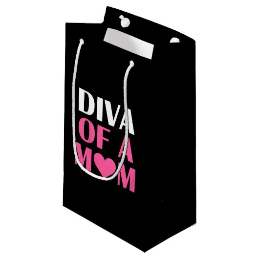 "DIVA EINER Mama" Kleine Geschenktüte (Vorderseite Schrägansicht)