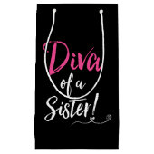 "DIVA einer Schwester!" Kleine Geschenktüte (Vorderseite)