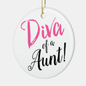 "DIVA einer Tante!" Keramik Ornament (Links)
