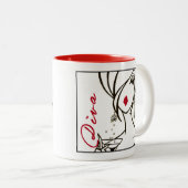 "DIVA" einer Tasse! Zwei-Tone-Kaffee-Tasse Zweifarbige Tasse (VorderseiteRechts)
