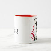 "DIVA" einer Tasse! Zwei-Tone-Kaffee-Tasse Zweifarbige Tasse (Mittel)