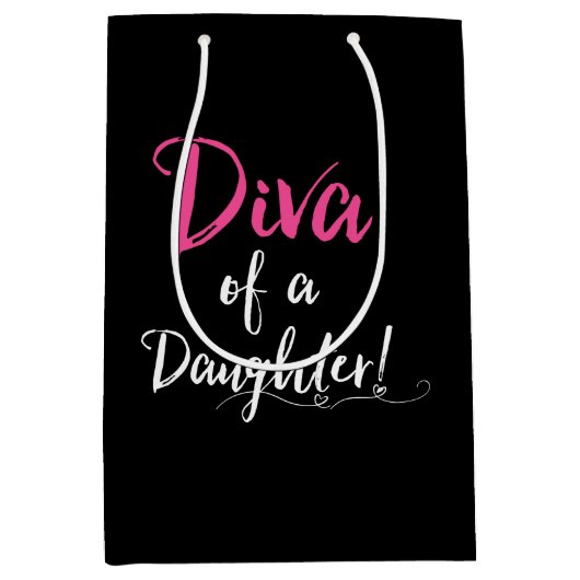 "DIVA einer Tochter" Mittlere Geschenktüte (Vorderseite)