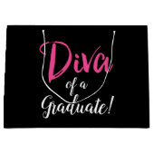 "DIVA eines Absolventen!" Große Geschenktüte (Vorderseite)