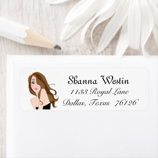 Diva eines Adressenlabels (Insitu)