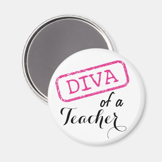 DIVA eines Lehrers Magnet (Vorderseite/Rückseite)